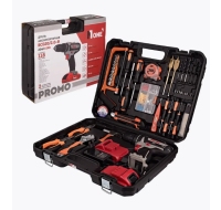 Дрель акк. №1 RCD20/2.0-В-PROMO (20V,2,0A/h,2 скор,2 лит. аккум, 32Hm, 118 предмета, кейс)