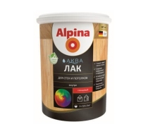Лак ВД Альпина Аква для дерева глянцевый колеруемый 2.5л.