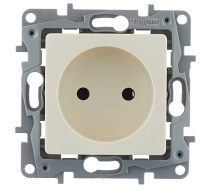 Розетка Etika Legrand 1гн без З/К с/у крем механизм 672320