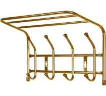 Вешалка настенная с полкой 4 крючка ВП4 Белая