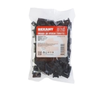 Площадка под винт для крепления стяжки 22,2х16 черная (100шт/упак) REXANT 07-2103