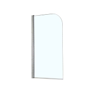 Душевая шторка MERRIT 700*1500 пр-ль серебро, стекло прозр 5 мм. Easy Clean распашная