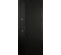 Дверь металлическая Нуар Кварц черный/Белый матовый 850х2030 правая