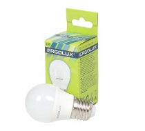 Лампа светодиодная «Ergolux» LED G45  7W, 60Вт (Е27) 6500К «шар» (1/10/100шт)/12877/879498