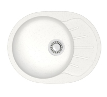 Мойка из искусственного камня AZARIO Light (575х440х215) Белая (сифон + герметик) CS00079917