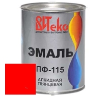 Эмаль ВИТЕКО ПФ-115 красная 1.8кг