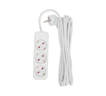 Удлинитель Rexant STANDARD 3гн с З/К 5м белый 16А 3х1,0мм 13-4011