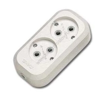 Колодка MGP 301 2-х местн. розетка. Makel
