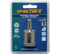 Коронка алмазная ПРАКТИКА Мастер по стеклу и керамике 25мм 777-291