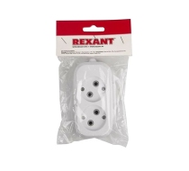 Колодка 2гн без З/К белая 6А Rexant  11-8701