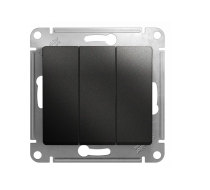 Выключатель 3кл с/у антрацит механизм Glossa Schneider Electric GSL000731