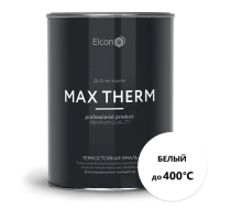 Эмаль термостойкая Elcon белая до 400С 0,8л.