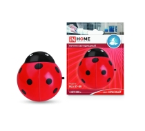 Ночник светодиод с выкл. Жучек красный NLA07-BR IN HOME