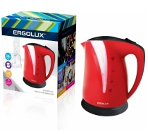 Чайник «Ergolux» ELX-КР03-С04, красно-черный, объем 2.0л, мощность 1500-2300ВТ /14339