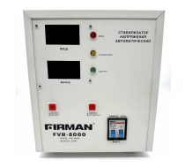 Стабилизатор FIRMAN FVR-8000 (однофаз, релейн, напольн, цифр. дисплей, 8000Вт, 100-260В, USB,19кг)