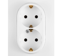 Розетка Etika Legrand  2гн с 3/К с/у белый в сборе 672223