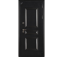 Дверь металлическая Поларис Букле черный/Белый матовый 960х2050 левая (Терморазрыв)