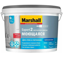 Краска ВД Marshall Export-2 для стен и потолков глубокоматовая база BW ( 4,5л) 5248810