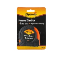 Рулетка Elastica 5мх18мм. обрезиненный корпус /31312/ SPARTA