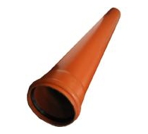 Труба ПВХ канализация 160х3,2х1,0м  (оранжевая) с резинкой