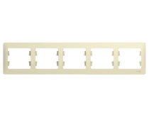 Рамка 5гн крем Glossa Schneider Electric GSL000205