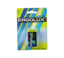 Батарейка «Ergolux» Alkaline 6LR61 BL-1   (1*крона-  1//12/60шт)/11753/871072