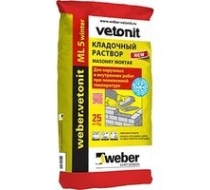 Раствор кладочный weber vetonit ML 5 Mutus 160  черный, 25кг.  (под./48шт)