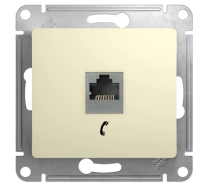 Розетка 1гн ТФ RJ11 с/у крем механизм Glossa Schneider Electric GSL000281T