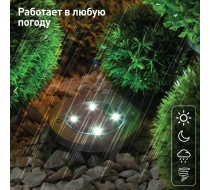 Светильник садовый на солнечной батарее сталь пластик 13см ERAST040-08 ЭРА