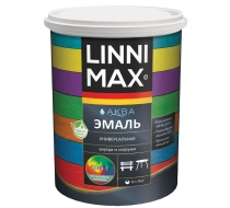 Эмаль акриловая LINNIMAX Аква Эмаль шелковисто-матовая База 1 0.9л.