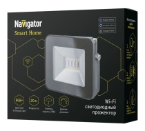 Умный прожектор св/д СДО 20Вт 1600Лм IP65 RGB+WiFi Navigator 14559