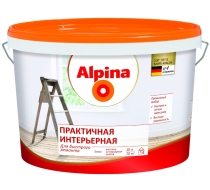 Краска ВД Альпина Практичная интерьерная 4.1кг 2.5л.