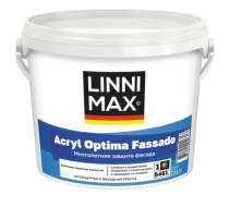Краска ВД LINNIMAX Acryl Optima Fassad/Оптима фасад База 1 2.5л.