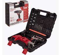 Дрель акк. №1 RCD20/2.0-C-PROMO (20V,2,0A/h,2 скор,2 лит. аккум, 32Hm, 24 предмета, кейс)