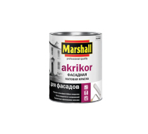 Краска ВД Marshall Akrikor Фасадная силик-акрил для фасад. поверхностей мат. база BW ( 0,9л) 5398704