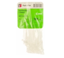 Хомут нейлоновый бел КСС 3х100 (100шт/упак) Fortisflex