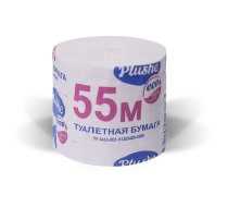 Туалетная бумага Light светло-серая, без втулки, Макулатура (1 сл/55 м/60 рул в уп.)