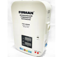 Стабилизатор FIRMAN FVR-3000W(однофаз, релейн, настен, цифр. дисплей, 3000Вт, 100-260В, USB, 4.5кг)