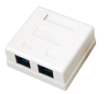 Розетка 2гн о/у RJ-45 (8P8C) CAT5e компьютерная белая REXANT 03-0151