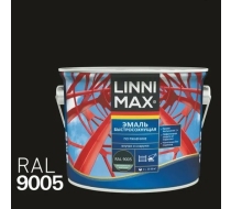 Грунт-эмаль быстросохнущая по ржавчине LINNIMAX RAL 9005 черная шелковисто-матовая 1.6л.
