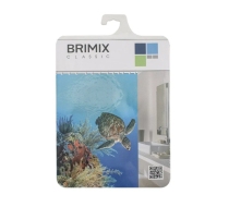 Штора в ванную комнату BRIMIX  фотопечать Гигантская черепаха 02-10