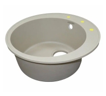 Мойка кухонная кварцевая AZARIO Sivas (480х480х197) Песочная (сифон) CS00097655