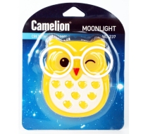 Ночник светодиод с выкл Camelion NL-237 0.5W 80х75x80 Сова, 220V пластик