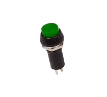 Выключатель-кнопка  250V 1А (2с) ON-OFF  зеленая  (PBS-11А)  REXANT 36-3032