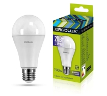 Лампа светодиодная «Ergolux» LED А65  20W, 190Вт (Е27) 6500К (10/10/100шт)/13184/882092