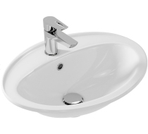 Раковина встраиваемая CALLA 54 1 отв., овальная, белая, на столешницу