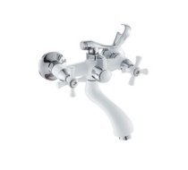 Cмеситель в ванну MIXXUS OMEGA 142 буксовый, WHITE /CR0370/