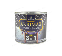 Грунт-эмаль по ржавчине AKRIMAX-PREMIUM быстросохнущая матовая темно-серая 1.7кг