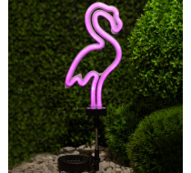 Светильник садовый на солнечной батарее неоновый Фламинго ERASF012-30 ЭРА