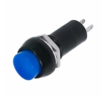 Выключатель-кнопка 250V 1А (2с) (ON)-OFF Б/Фикс синяя REXANT 36-3041